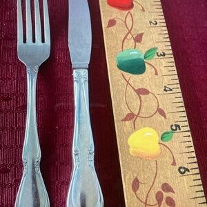 Children’s Classic Stainless Steel Dinner Fork and Knife Set - Silver